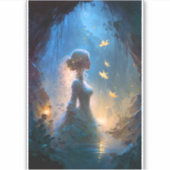 Magische Dame in het water Fantastische kunst Sticker (Voorkant)