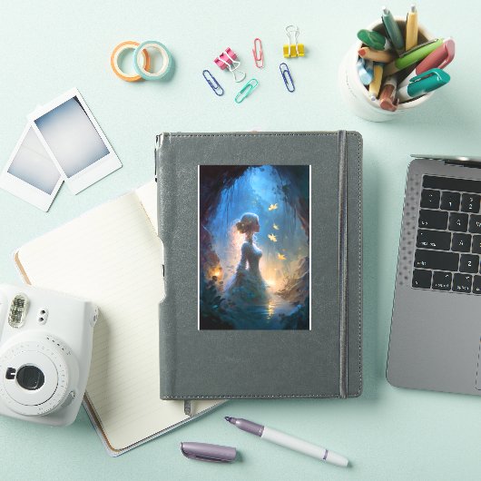 Magische Dame in het water Fantastische kunst Sticker (iPad Cover)