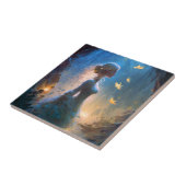 Magische Dame in het water Fantastische kunst Tegeltje (Zijkant)