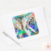 Magische dans vierkante sticker (Envelop)
