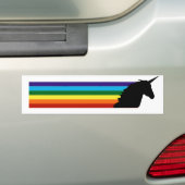 Magische DashinRainbow eenhoorn bumpersticker (Op auto)