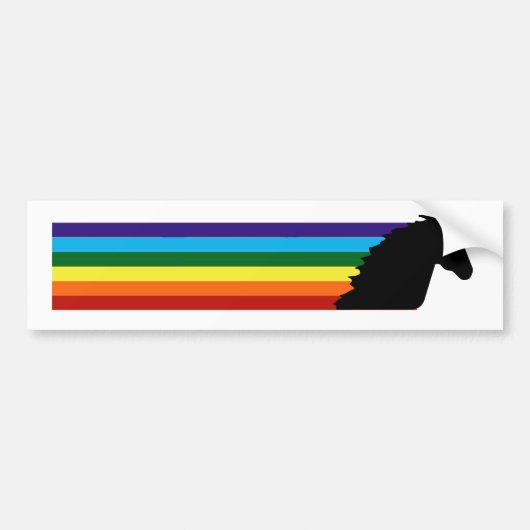Magische DashinRainbow eenhoorn bumpersticker (Voorkant)