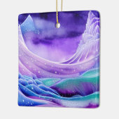 Magische diepgevroren ijsZeeen op maat Keramisch Ornament (Links)