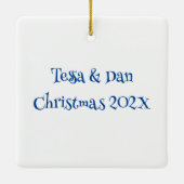 Magische diepgevroren ijsZeeen op maat Keramisch Ornament (Achterkant)