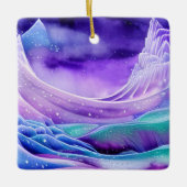 Magische diepgevroren ijsZeeen op maat Keramisch Ornament (Voorkant)