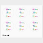 Magische dingen gebeuren. tekst. ronde sticker (Vel)