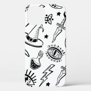 Magische dingen, inkttekening op een witte achterg Case-Mate iPhone case