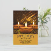 Magische Diwali Diyas met Sparkles Kaart (Staand voorkant)