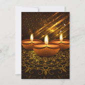 Magische Diwali Diyas met Sparkles Kaart (Achterkant)