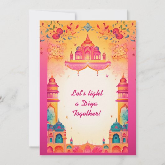 Magische Diwali uitnodiging (Voorkant)