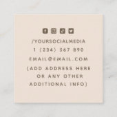 Magische draden voor het genezen van zand Middelgr Vierkante Visitekaartje (Achterkant)