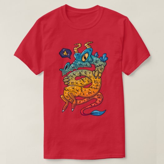 Magische dragodraak Magische scheppende kunst T-shirt (Design voorkant)