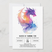 Magische Dragon Fantasy Verjaardag Kaart (Voorkant)