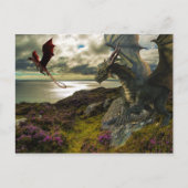 Magische Dragon Ocean Cliff Briefkaart (Voorkant)