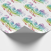 Magische dragon Pastel Pattern Thema Wrapping Pape Cadeaupapier (Hoek)