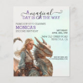 Magische Dragon Rider Prinses Verjaardag Kind (Voorkant)