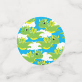 Magische Dragon Schattige 1e Verjaardagsfeesttafel Confetti (Kleine voorkant)