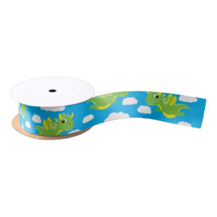 Magische Dragon Schattige Ocean Animal Ribbon Satijnen Lint
