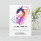 Magische Dragon Tale Verjaardag Kaart (Staand voorkant)