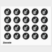 Magische dragonfly nachtverklikker ronde sticker (Vel)