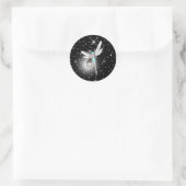 Magische dragonfly nachtverklikker ronde sticker (Tas)