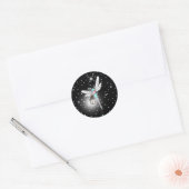 Magische dragonfly nachtverklikker ronde sticker (Envelop)