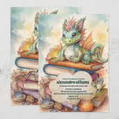 Magische Draken Baby Shower Kaart (Voorkant / Achterkant)