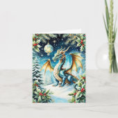 Magische Draken Kerst met Hulst Kaart (Voorkant)