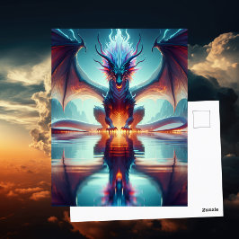 magische drakenreflectie | Gezegde Hi Briefkaart