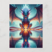 magische drakenreflectie | Gezegde Hi Briefkaart (Voorkant)