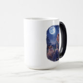 Magische Dream Cat - Mädchen mit Katze unter Mond Mok (Voorkant rechts)