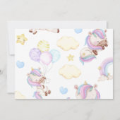 Magische drie regenboog eenhoorn 3e verjaardag fot kaart (Achterkant)