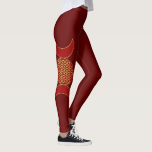 Magische Drievoudige Maan - Spirit Bloem Van Leven Leggings