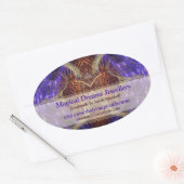 Magische dromen Artistieke Winkellabel Sticker (Envelop)