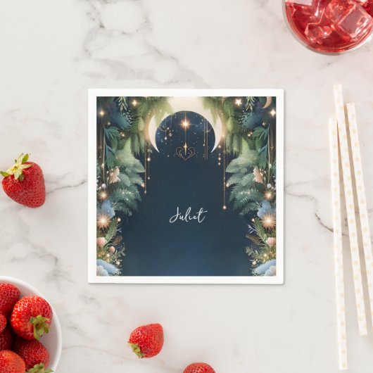 Magische Droom Mystieke Sterren Maan Bruidsmeisjes Servet (Insitu)