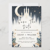 Magische Droom Mystieke Sterren Maan Bruiloft Save The Date (Voorkant)