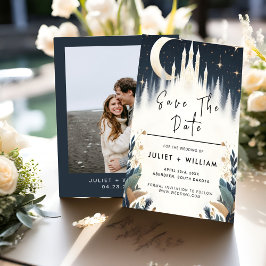 Magische Droom Mystieke Sterren Maan Bruiloft Save The Date