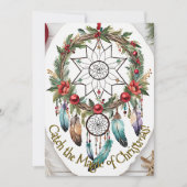 Magische Droomvanger Kerstkrans Feestdagenkaart (Voorkant)