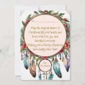 Magische Droomvanger Kerstkrans Feestdagenkaart (Achterkant)