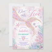 Magische Duik in Vijf Zeemeermin 5e Verjaardagsfee Kaart (Voorkant)