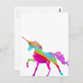 Magische dunne regenboogpransport briefkaart (Voorkant / Achterkant)