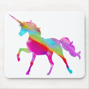 Magische dunne regenboogpransport muismat