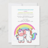 Magische eenduidige en regenboogfeiguur aankondiging (Voorkant)