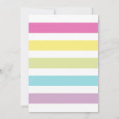 Magische eenduidige en regenboogfeiguur aankondiging (Achterkant)