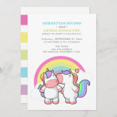 Magische eenduidige en regenboogfeiguur aankondiging (Voorkant / Achterkant)