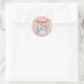 Magische, eenduidige, regenboogSticker Ronde Sticker (Tas)
