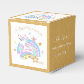 Magische eenhoorn 00e verjaardag bedankdoosjes (Voorkant Zijde)