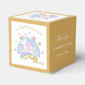 Magische eenhoorn 00e verjaardag bedankdoosjes (Achterkant)