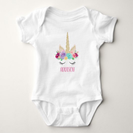 Magische Eenhoorn 1e Verjaardag Baby Shirt (Voorkant)
