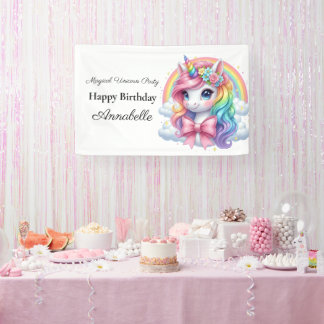 Magische Eenhoorn 1e Verjaardag Banner | Feestbord